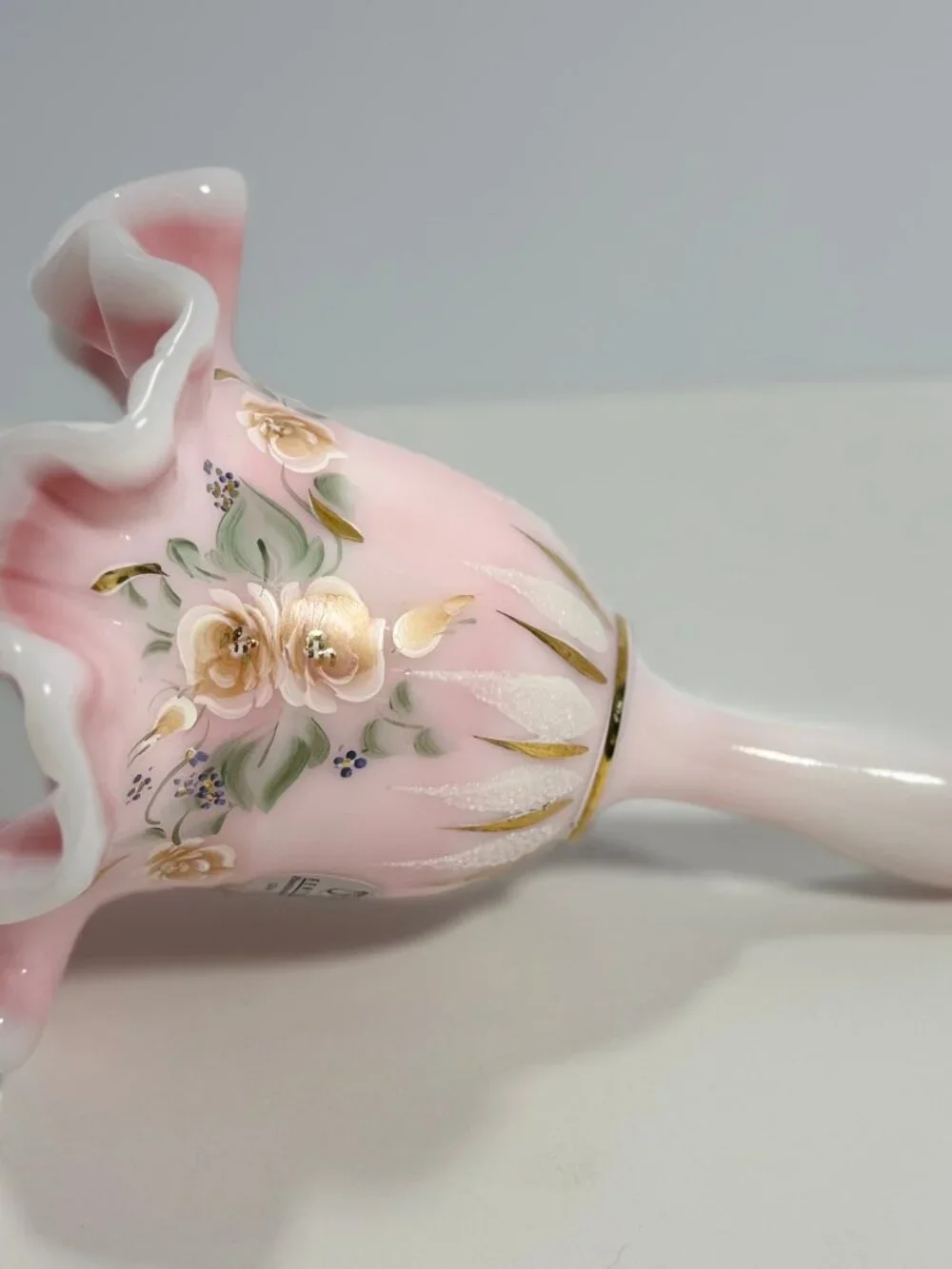 Fenton Rosalene Bell, 2105/2500 Limited Edition, Hand Painted Roses, Artist Sign